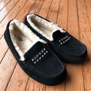 UGG Black Studded Moccasins